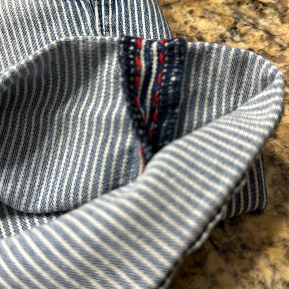 Vintage America blue Jean shorts size 6 28?” 4” length stripe NWT - Picture 11 of 11